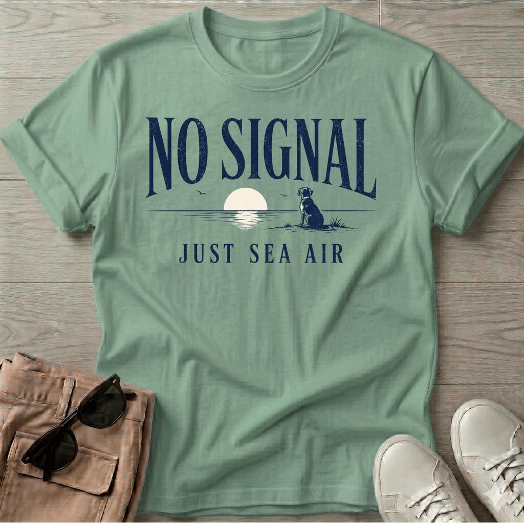 No Signal Sea Air Dog T-Shirt