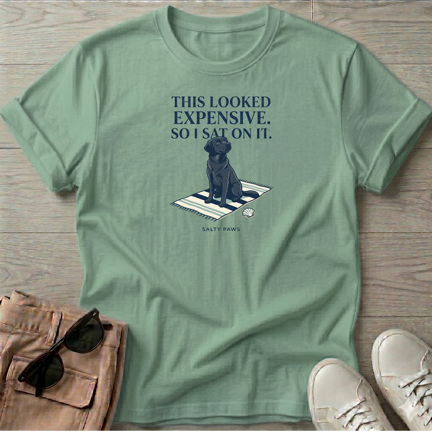 Looked Expensive so I sat on it Black Lab T-Shirt