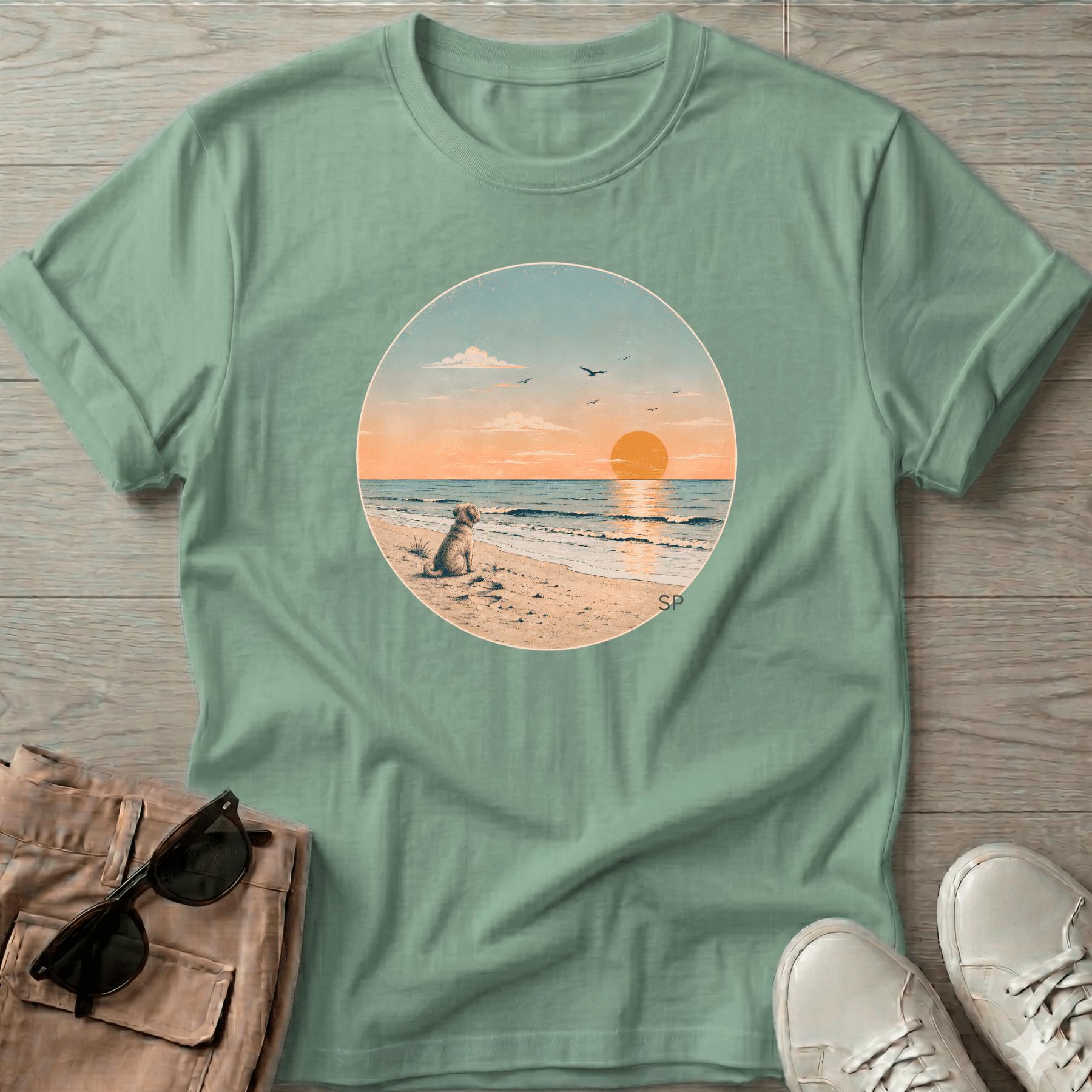Sunset & Dog T-Shirt