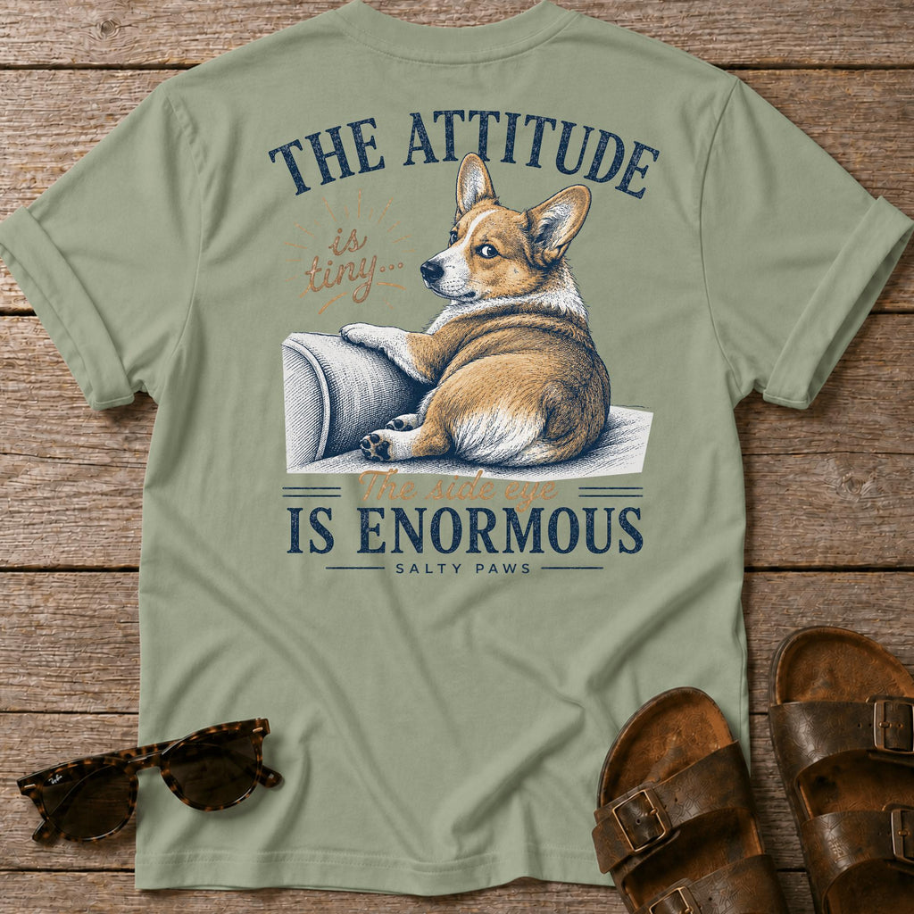 Side Eye Corgi BACK DESIGN