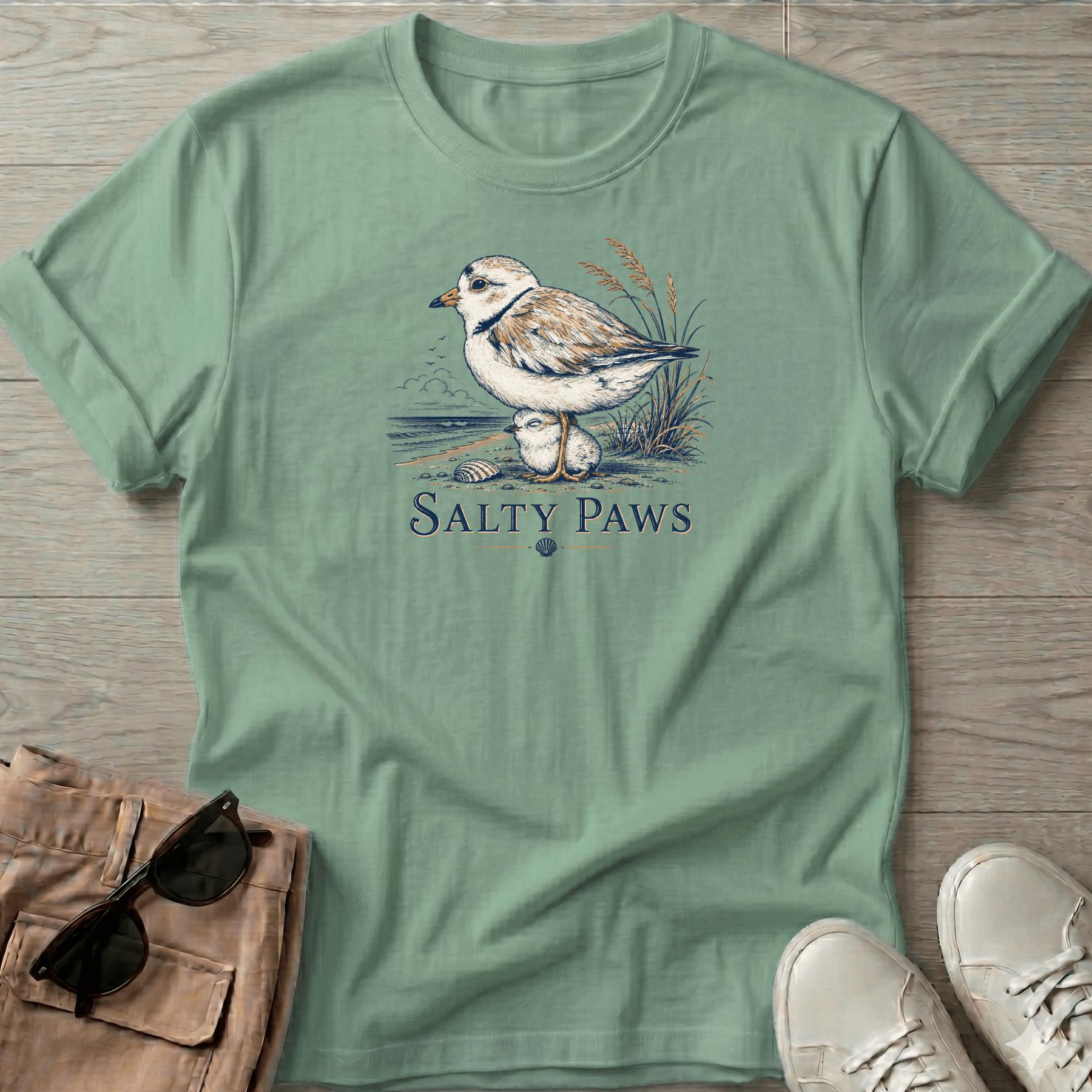 Plover Mom & Chick T-Shirt Vacation