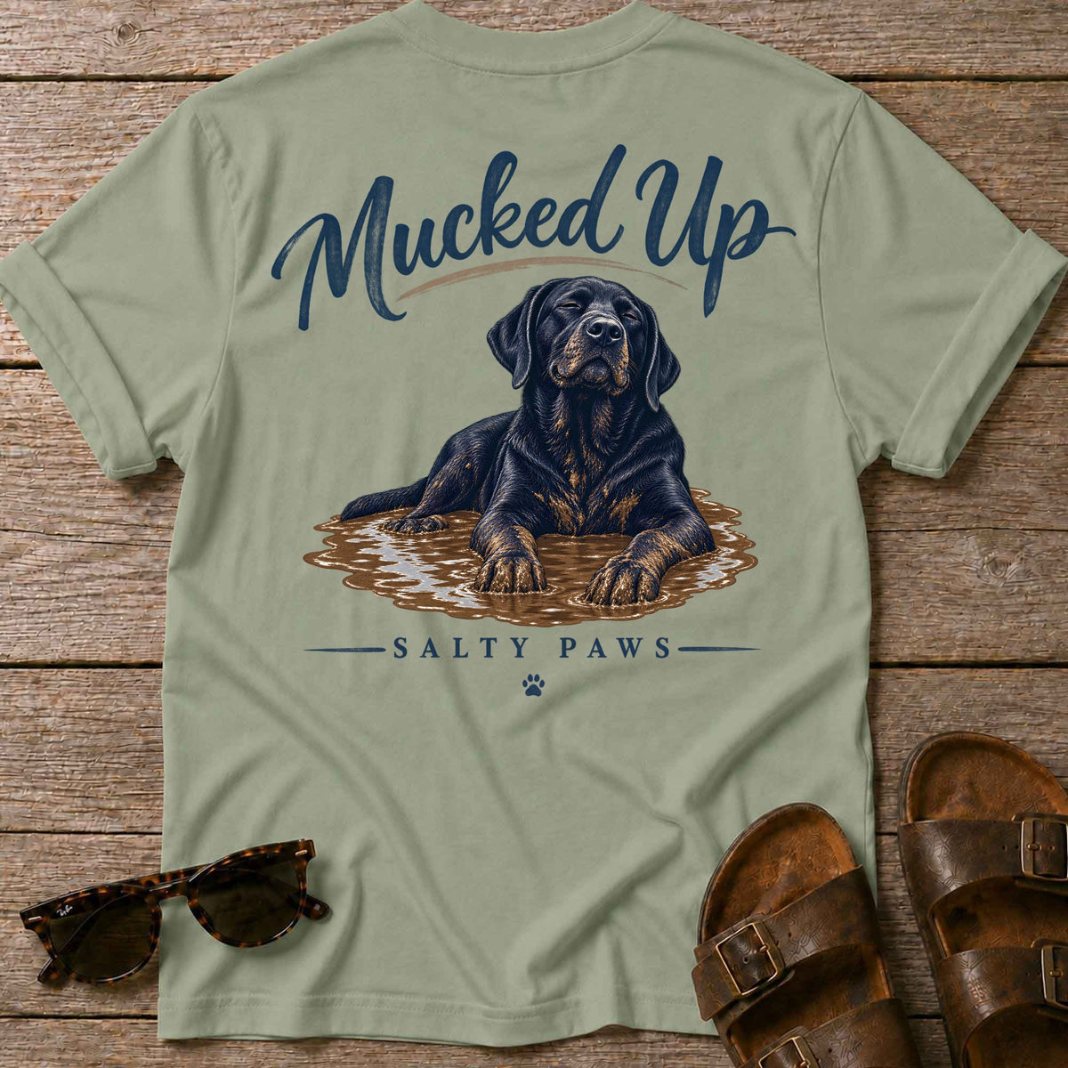 Mucked up Lab Back Design T-Shirt