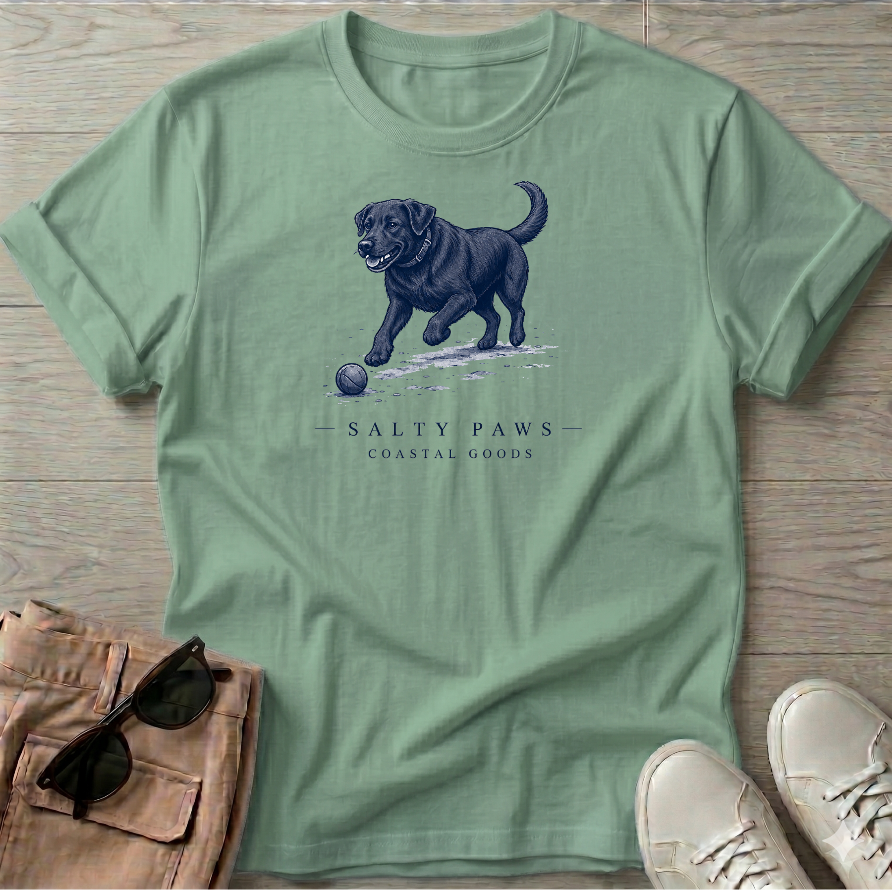 Black Labrador Ball T-Shirt