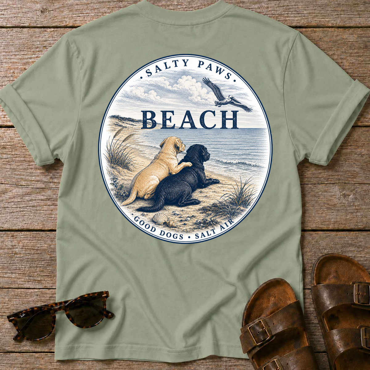 BEACH Pelican Labradors T-Shirt