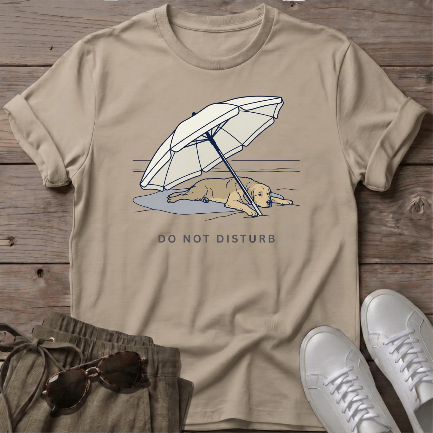 Golden Retriever NOT DISTURB T-Shirt - dog lover coastal t-shirt, Salty Paws