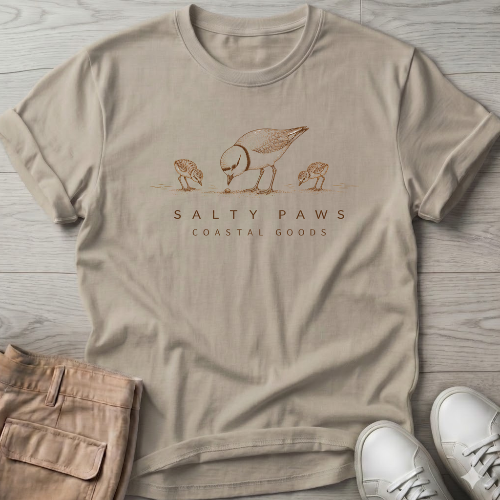 Piping Plover Mom & Chicks T-Shirt