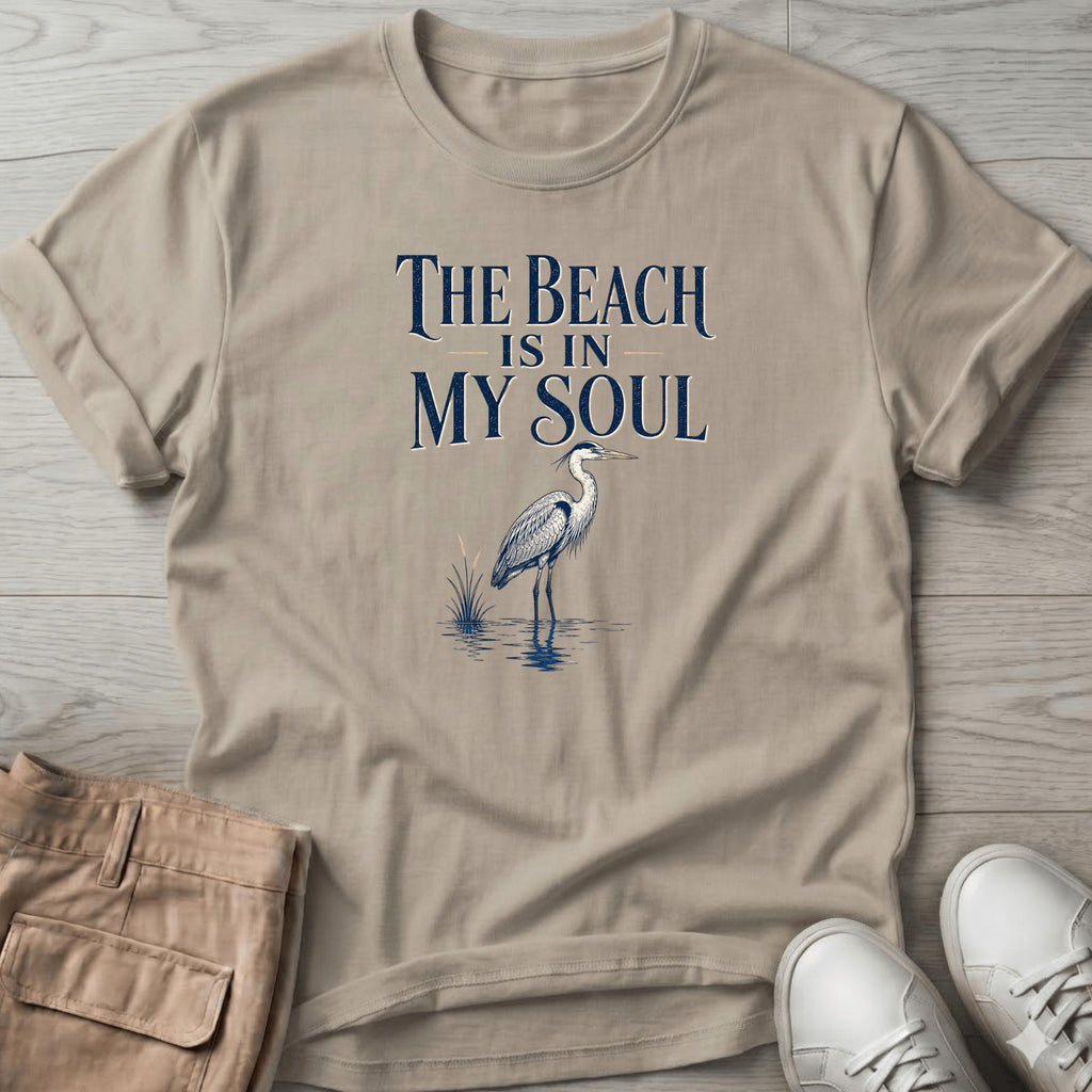 Beach is in my Soul Heron T-Shirt