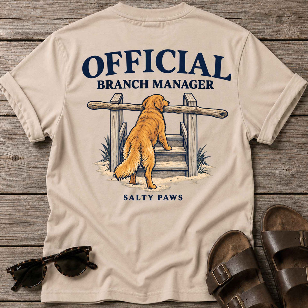 Branch Manager Golden Back Design T-Shirt