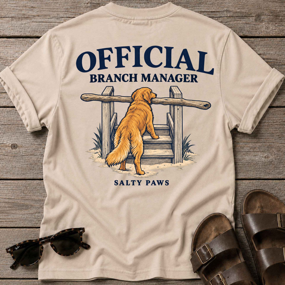 Branch Manager Golden Back Design T-Shirt