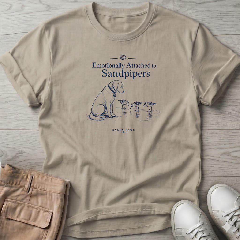 Emotionally Attached Sandpipers Dog T-Shirt