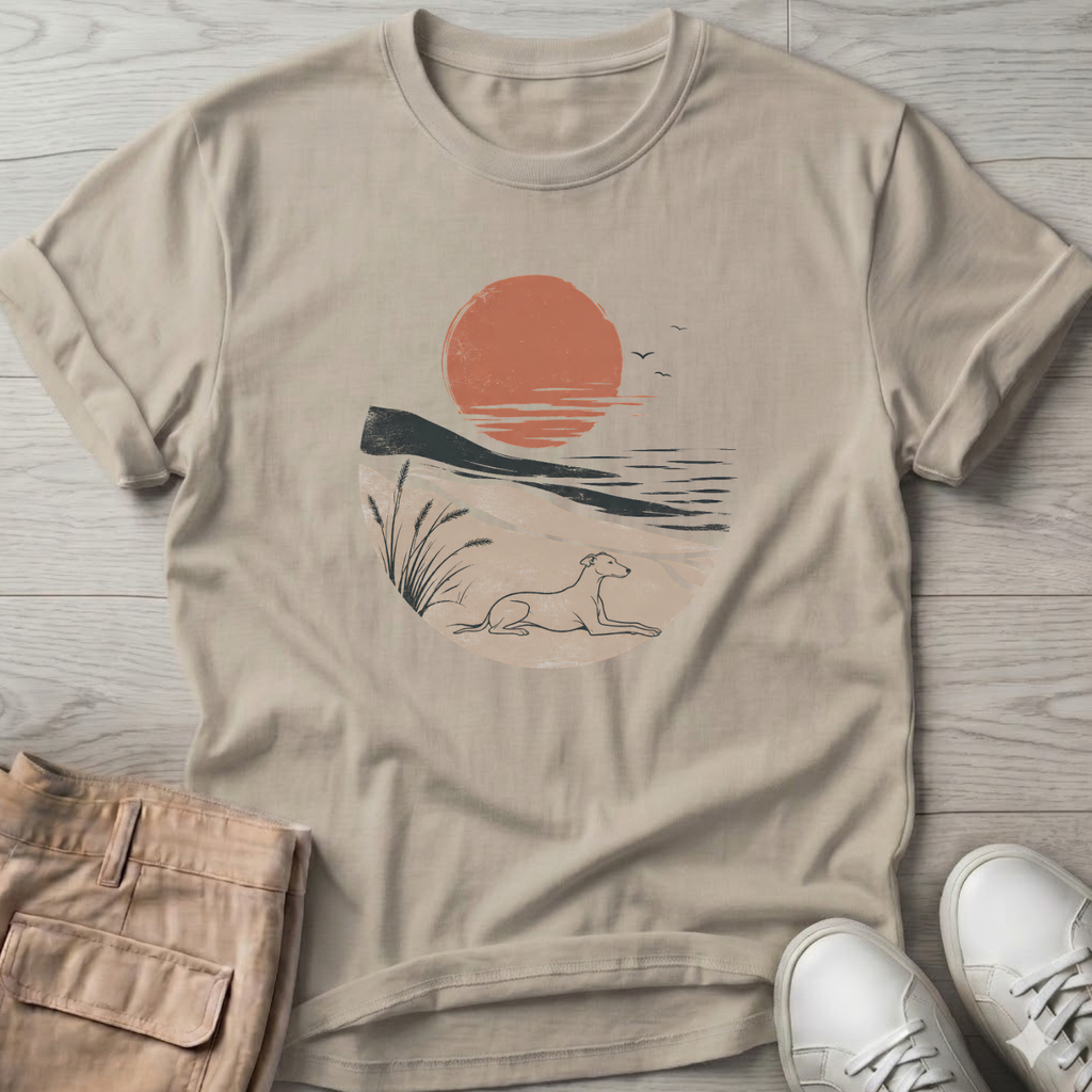 Abstract Greyhound Beach T-Shirt