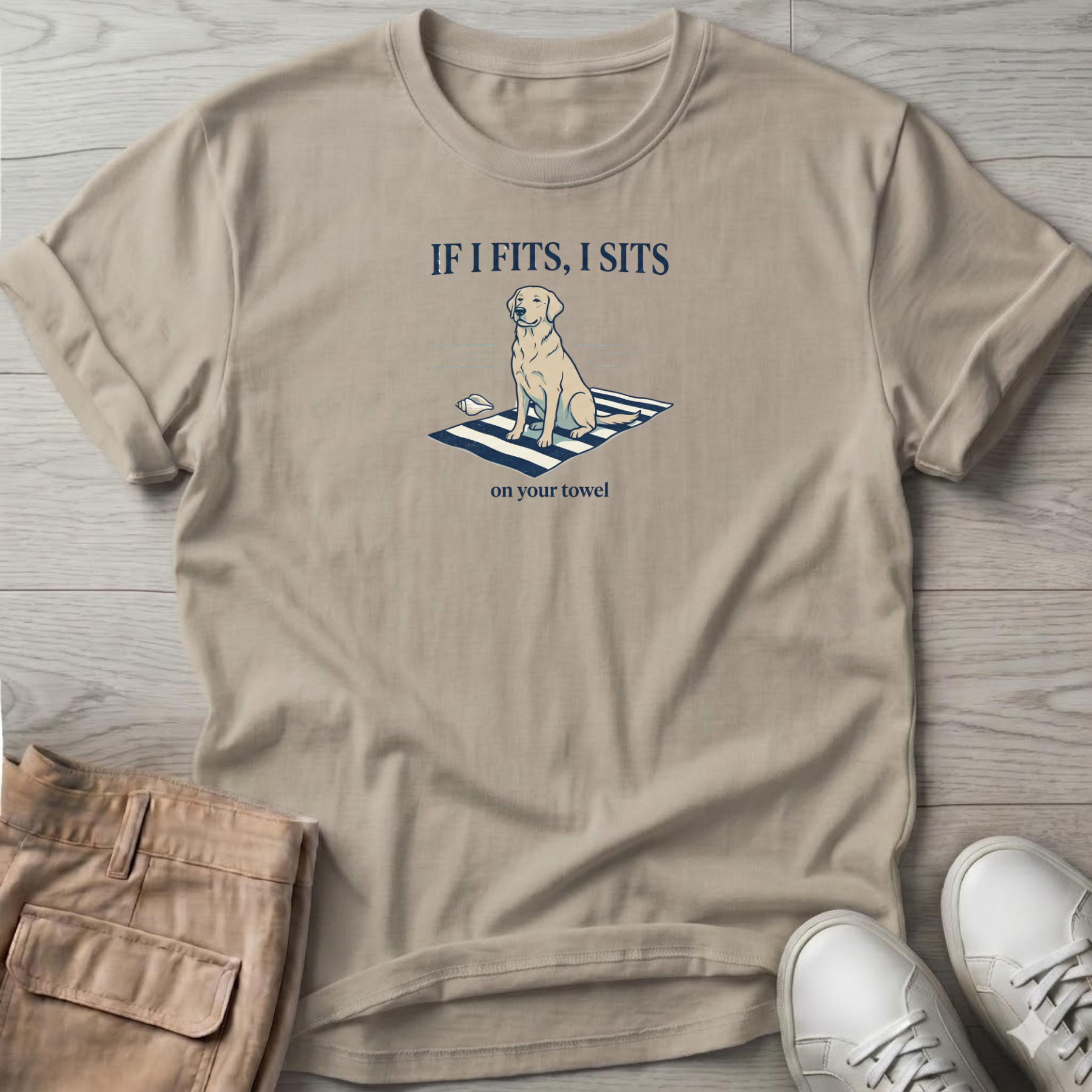 If I Fits, I Sits. Dog T-Shirt