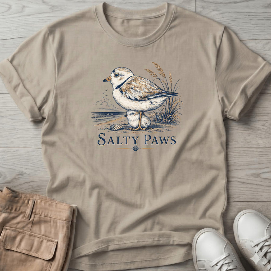 Plover Mom & Chick T-Shirt Vacation