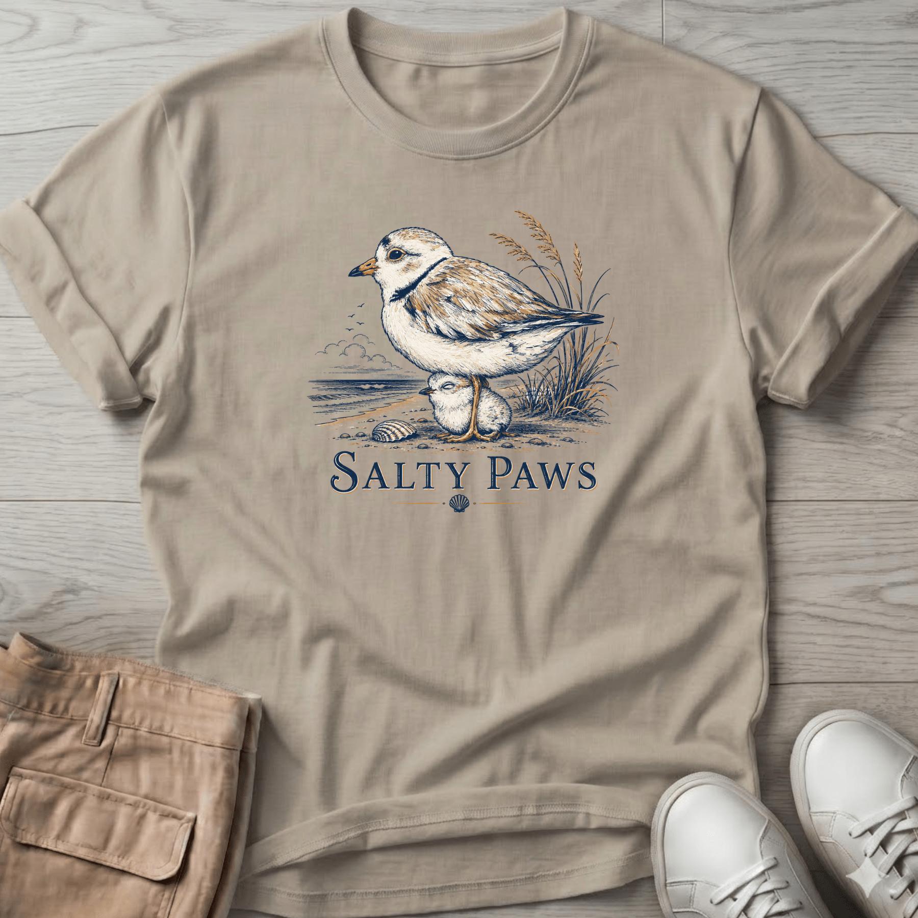 Plover Mom & Chick T-Shirt Vacation