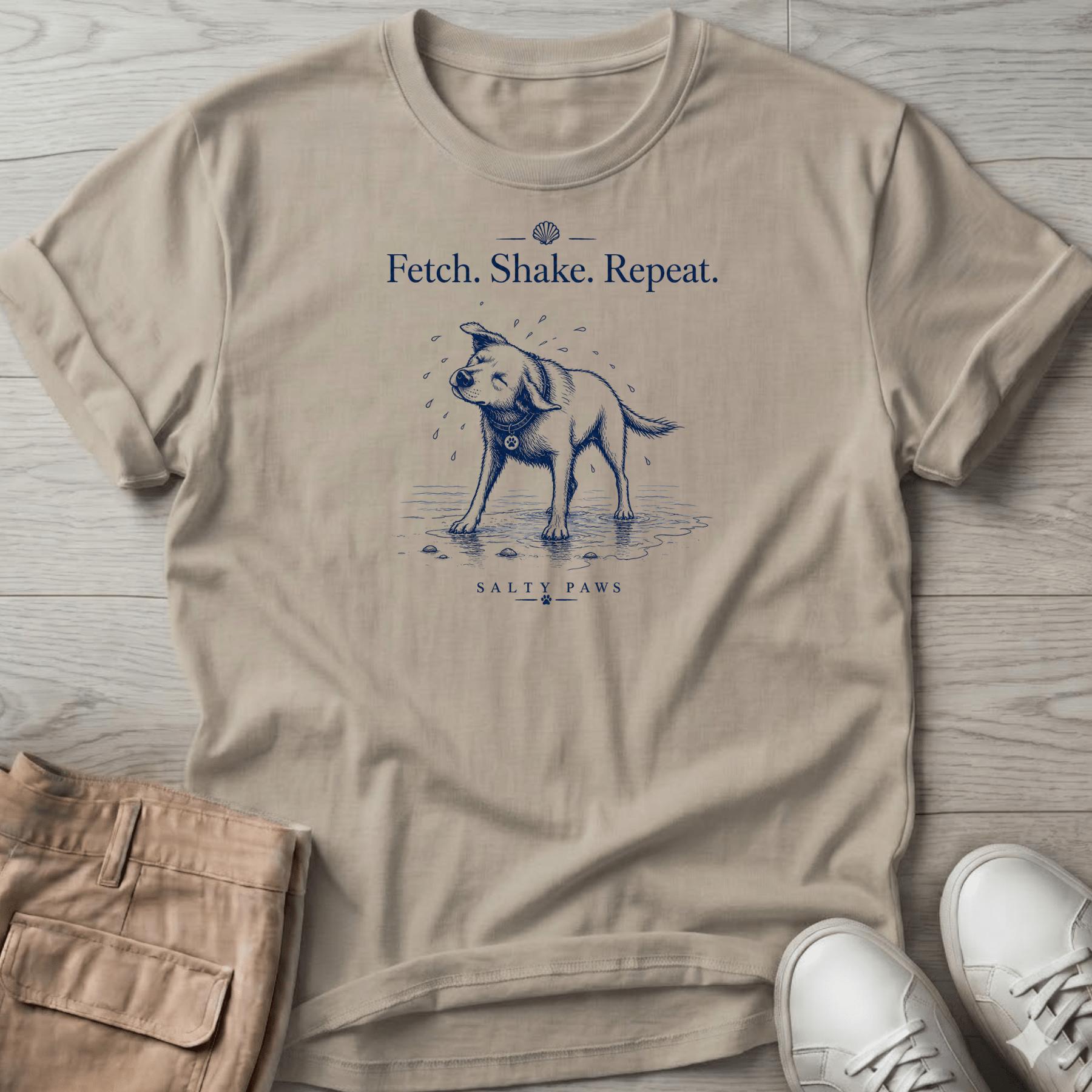 Labrador Fetch. Shake. Repeat. Dog T-Shirt