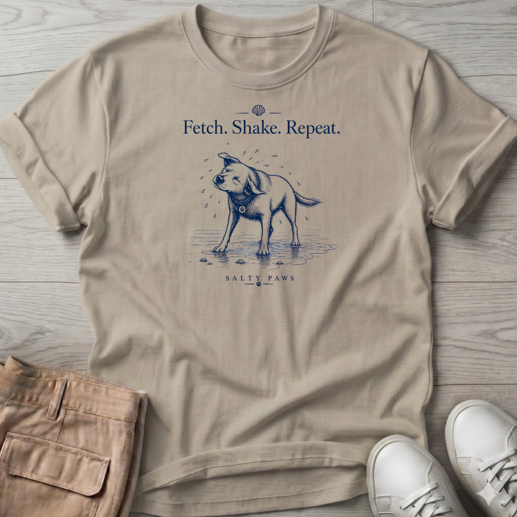 Labrador Fetch. Shake. Repeat. Dog T-Shirt