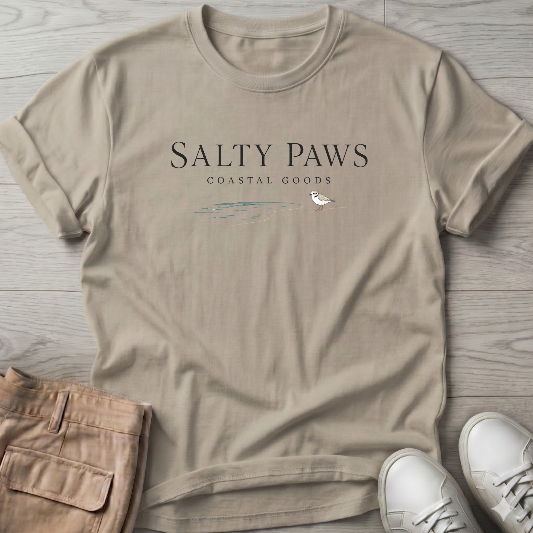 Salty Paws Coast Goods sandpiper T-Shirt