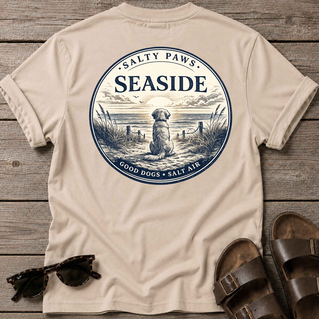 Seaside Good Dogs Back T-Shirt