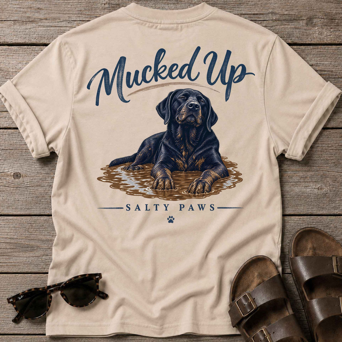 Mucked up Lab Back Design T-Shirt