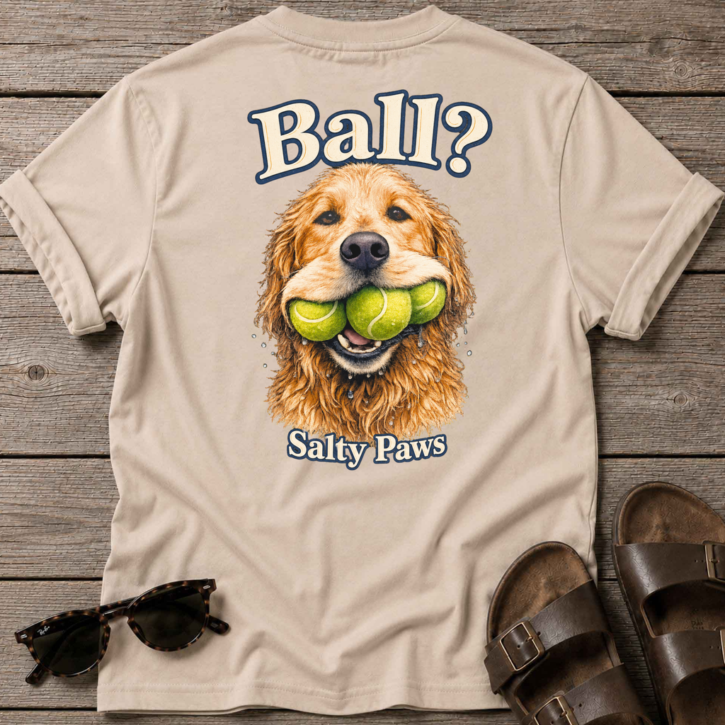 Ball! Golden Retriever BACK DESIGN