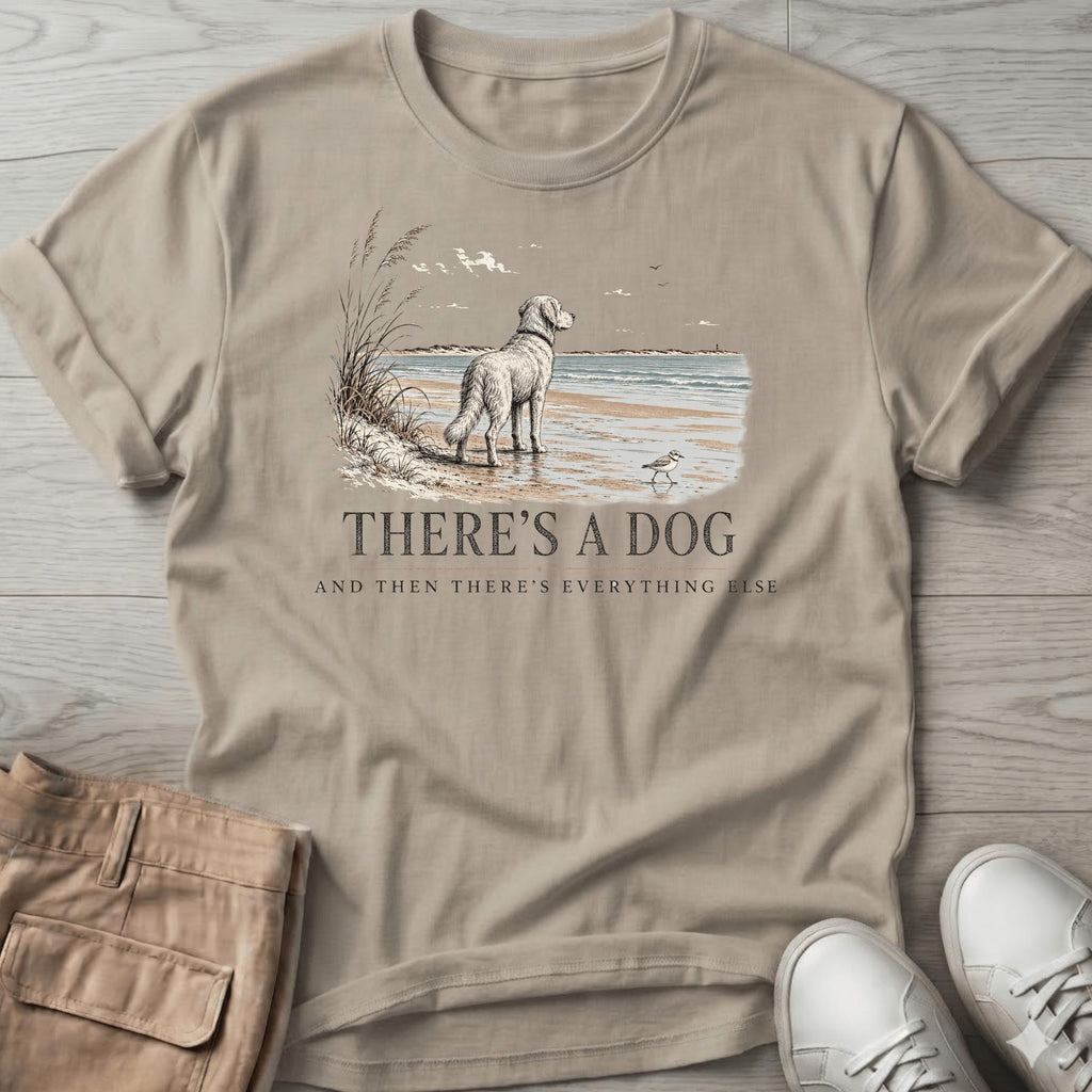 There's a Dog & Everything Else Beach T-Shirt