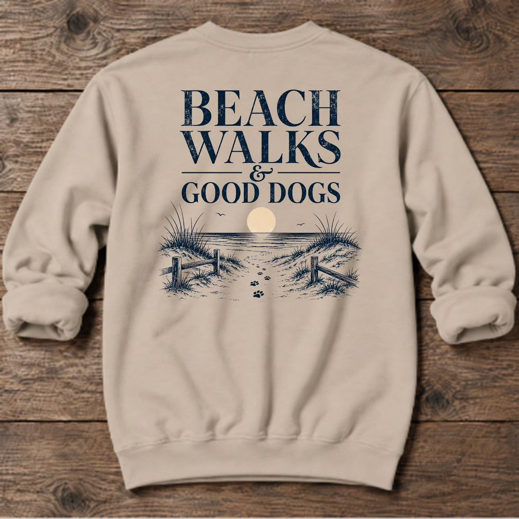 Beach Walks Good Dog - Midweight Sweatshirt