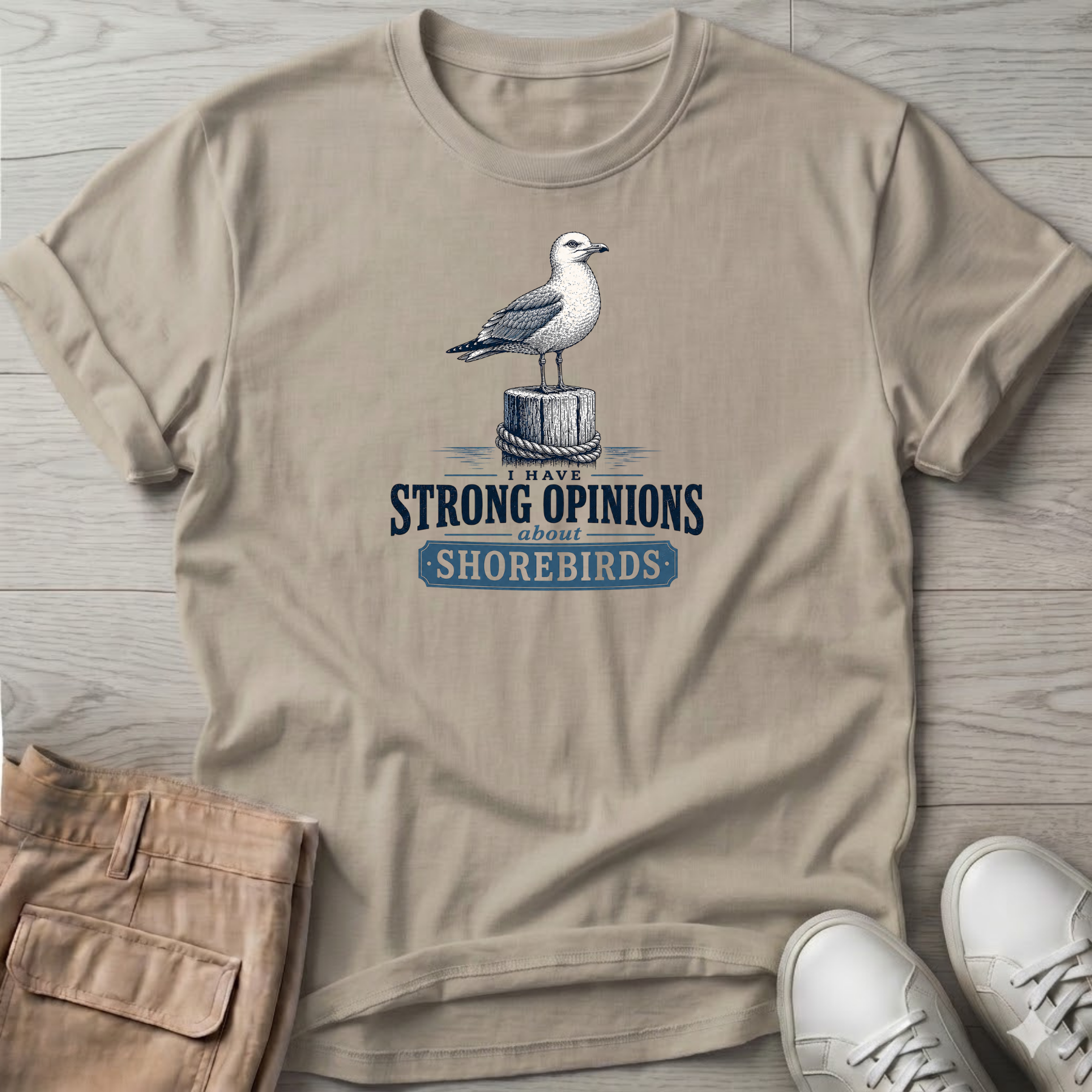 Gull Strong Opinions Shorebirds T-Shirt