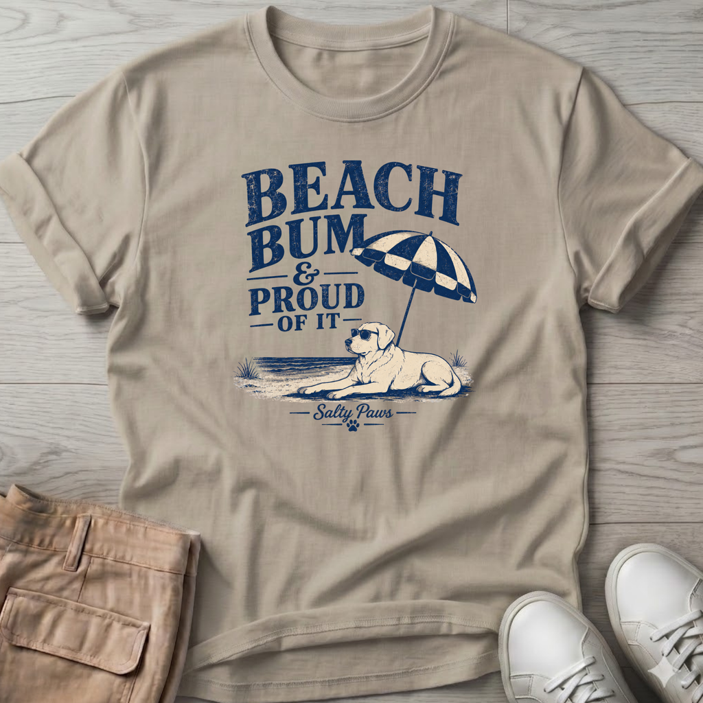 Beach Bum and Proud BACK DESIGN T-Shirt