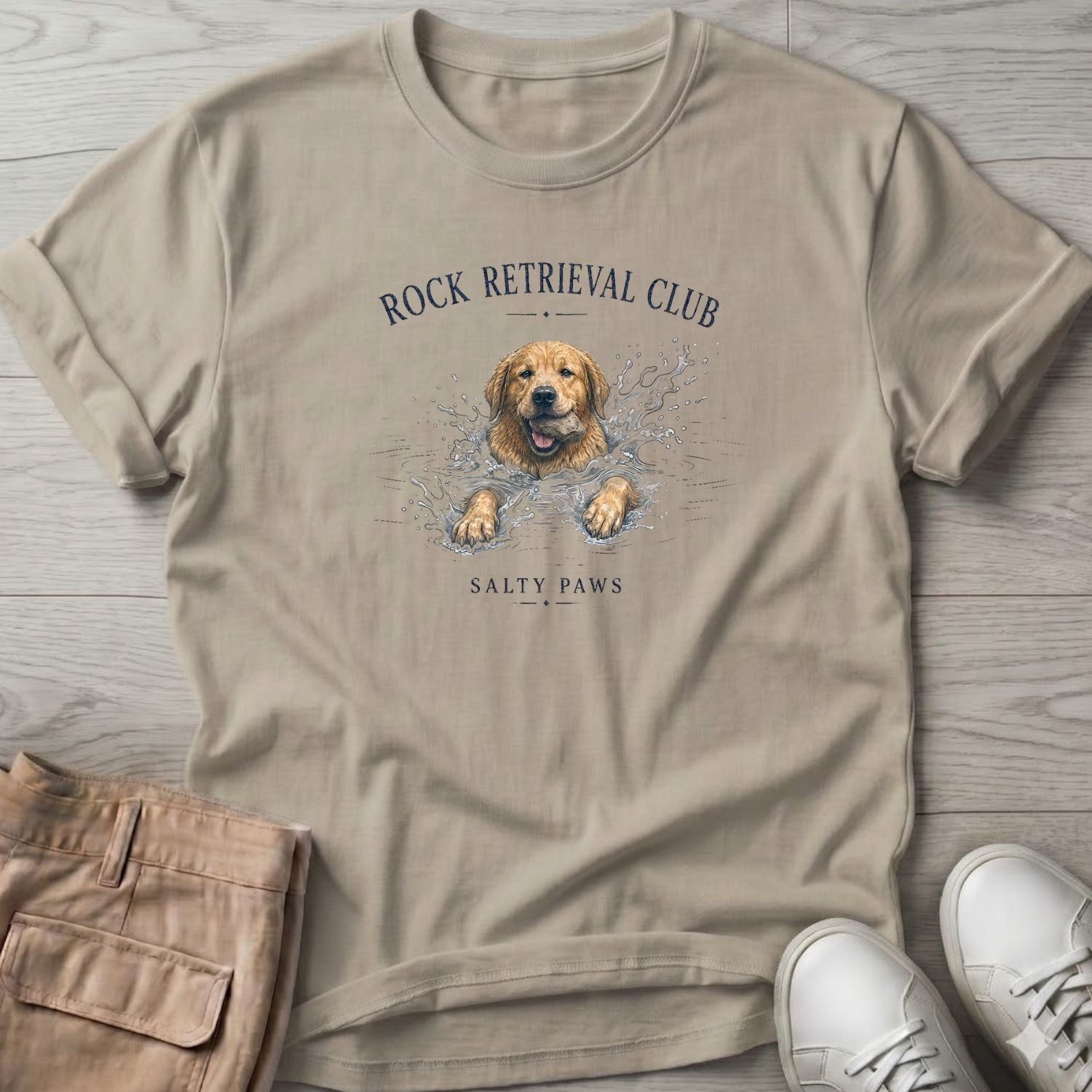 Rock Retrieval Club Golden Retriever Dog T-Shirt