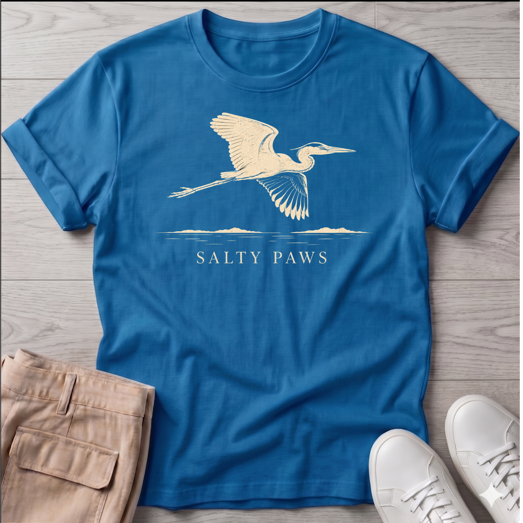 Great Heron Flight T-shirt (front)
