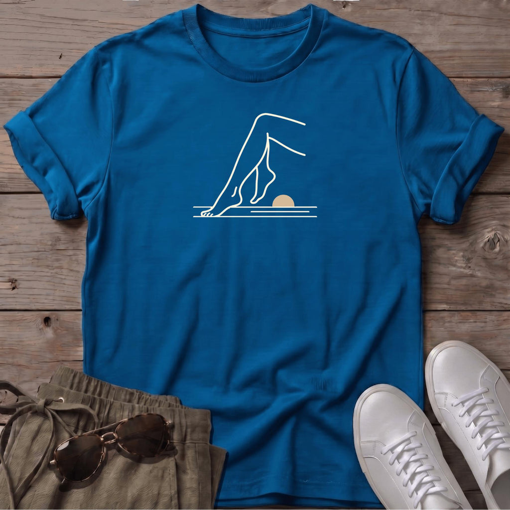 Legs Beach Ocean Line Art Tee - coastal graphic t-shirt, Salty Paws