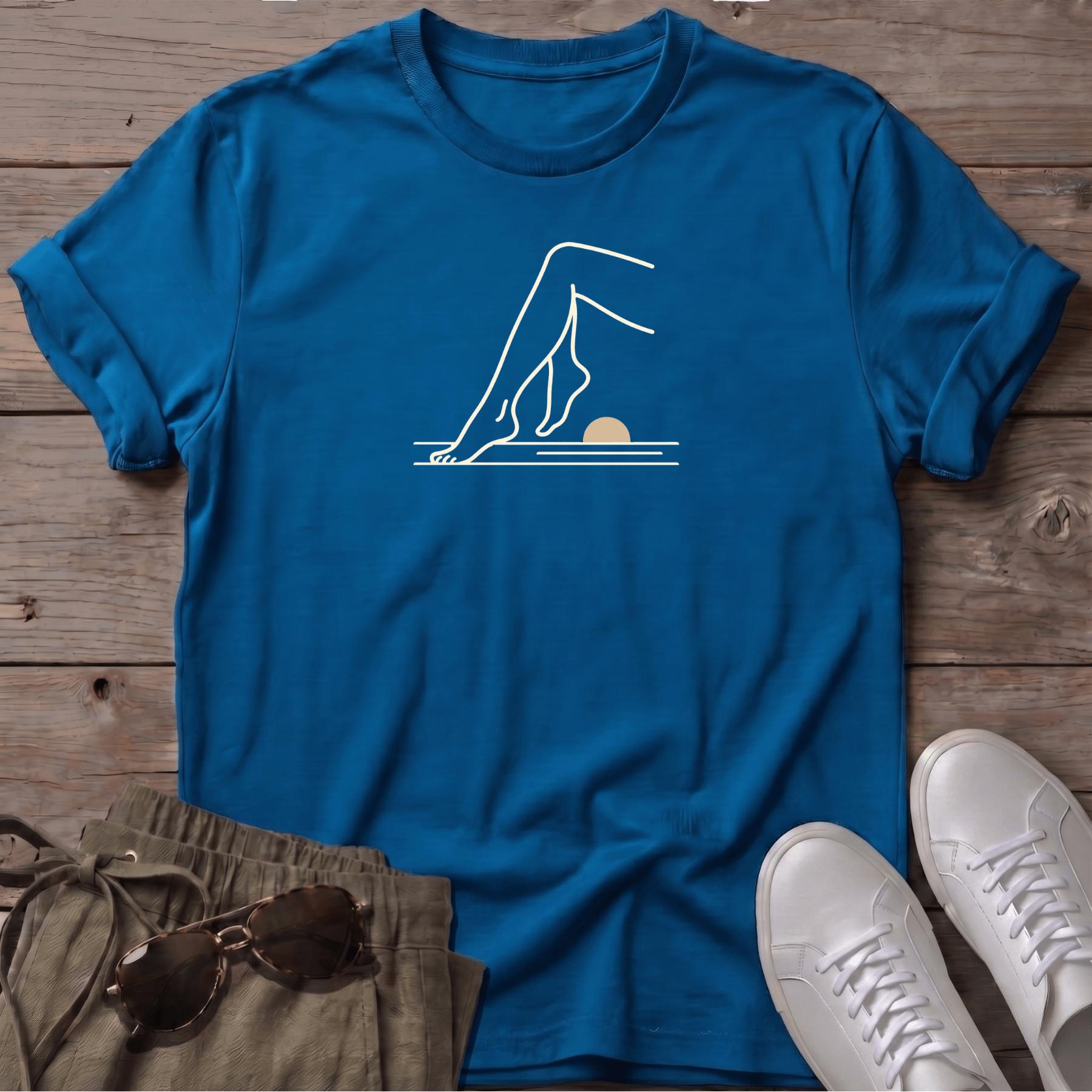 Legs Beach Ocean Line Art Tee - coastal graphic t-shirt, Salty Paws