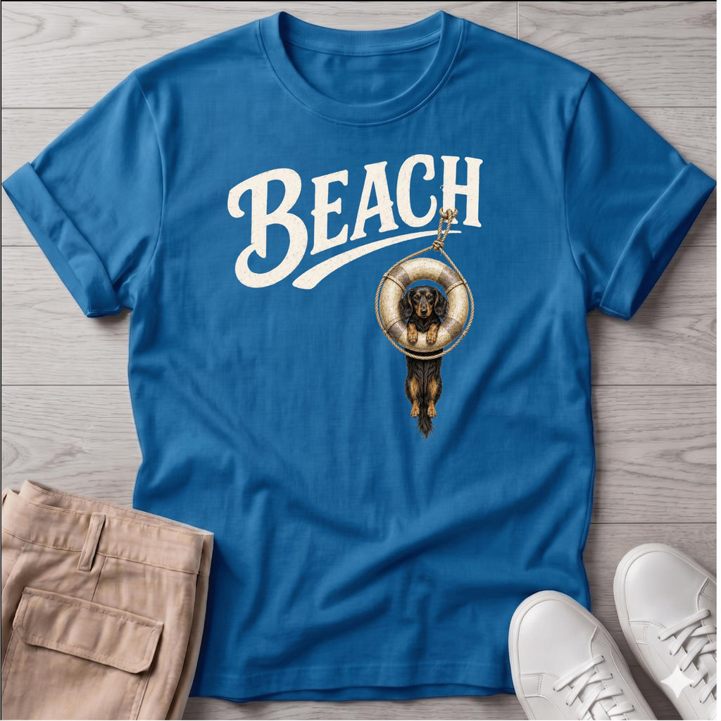 Beach Doxie Tube T-Shirt Vacation
