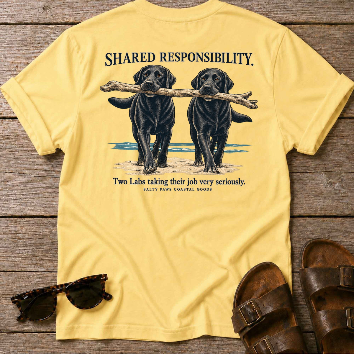 Shared Responsibility Back Design T-Shirt in Daisy