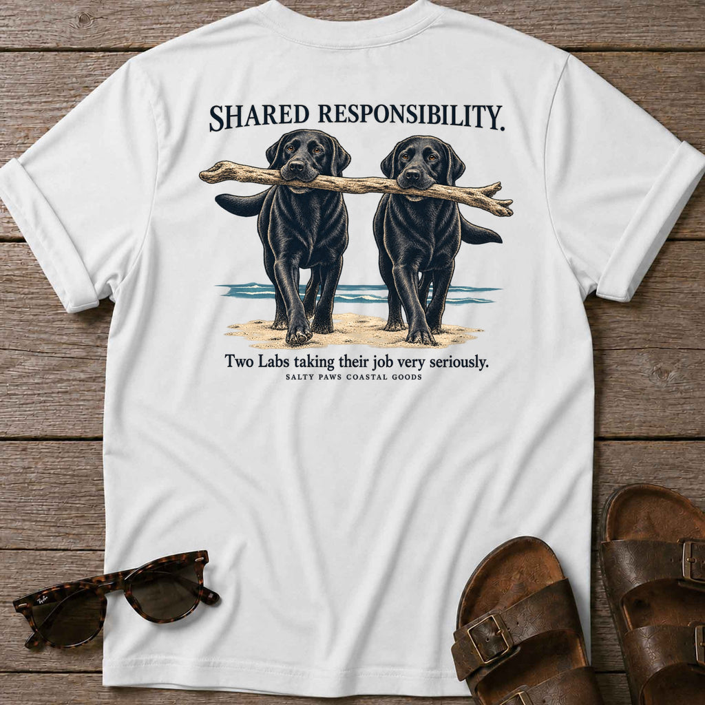 Shared Responsibility Back Design T-Shirt in White