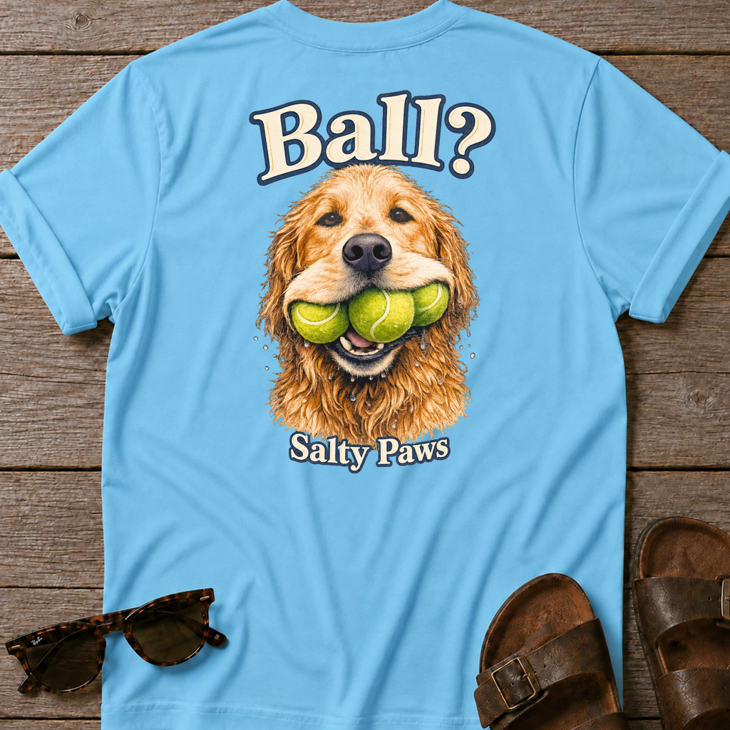 Ball! Golden Retriever BACK DESIGN