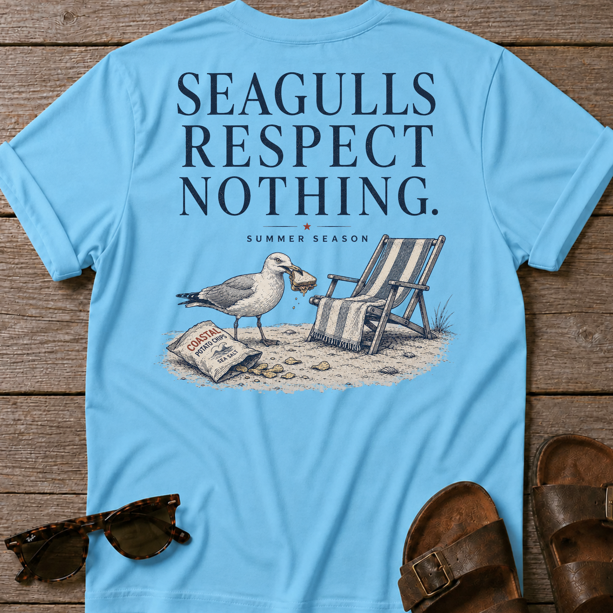 Seagulls respect nothing Back T-Shirt