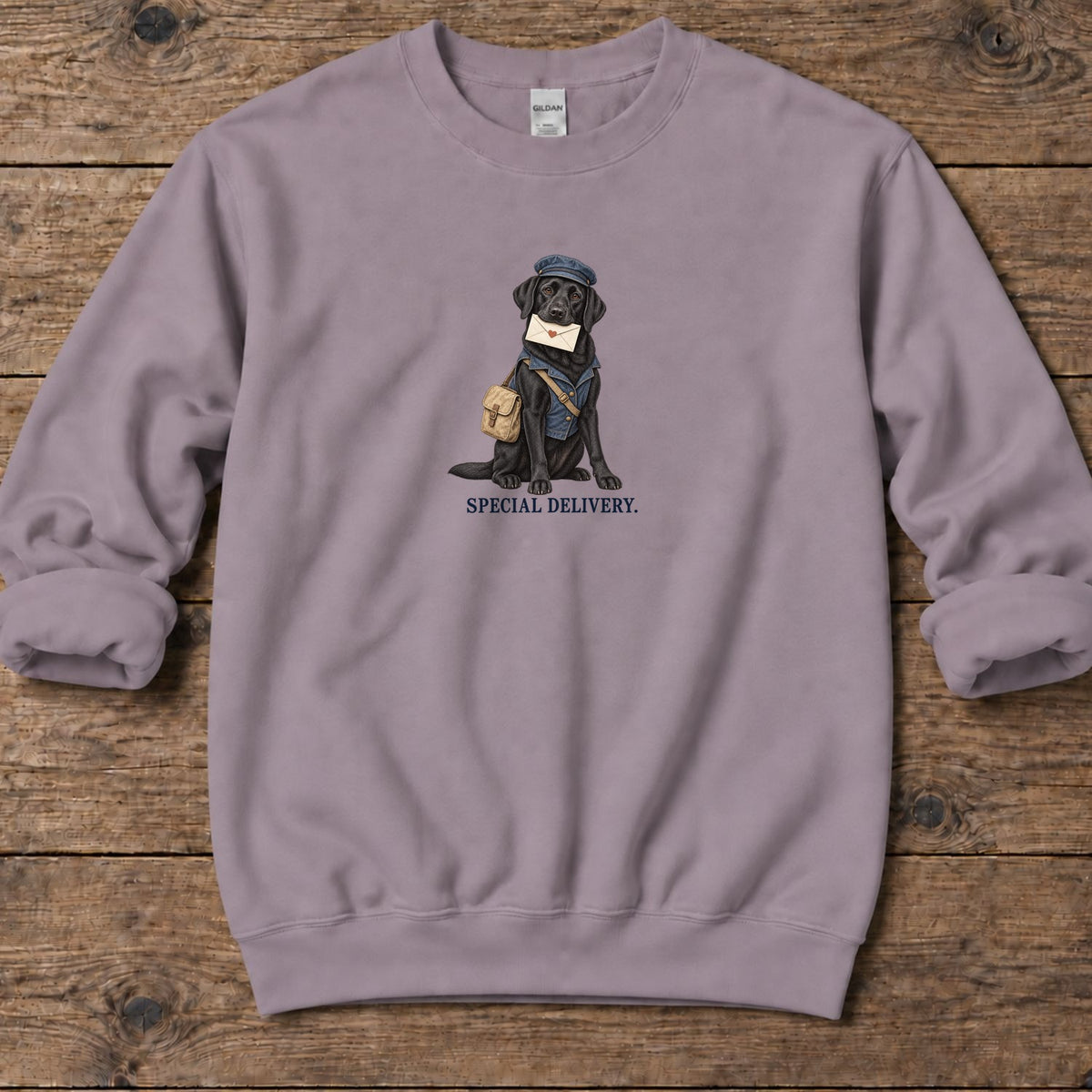 Special Delivery Mail Carrier Lab Midweight Sweatshirt in Paragon, Salty Paws coastal sweatshirt