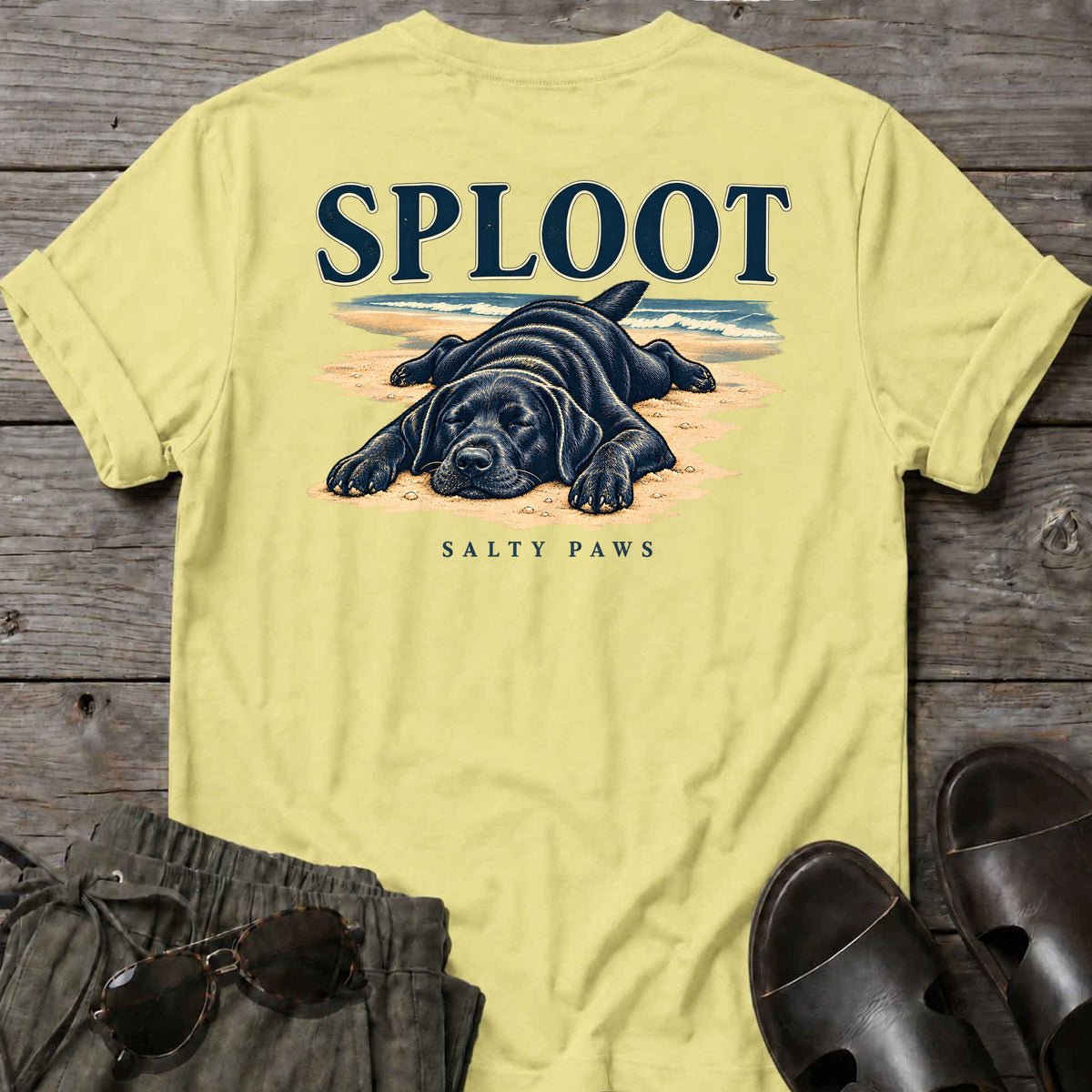 SPLOOT Back Design T-Shirt in Cornsilk, back view