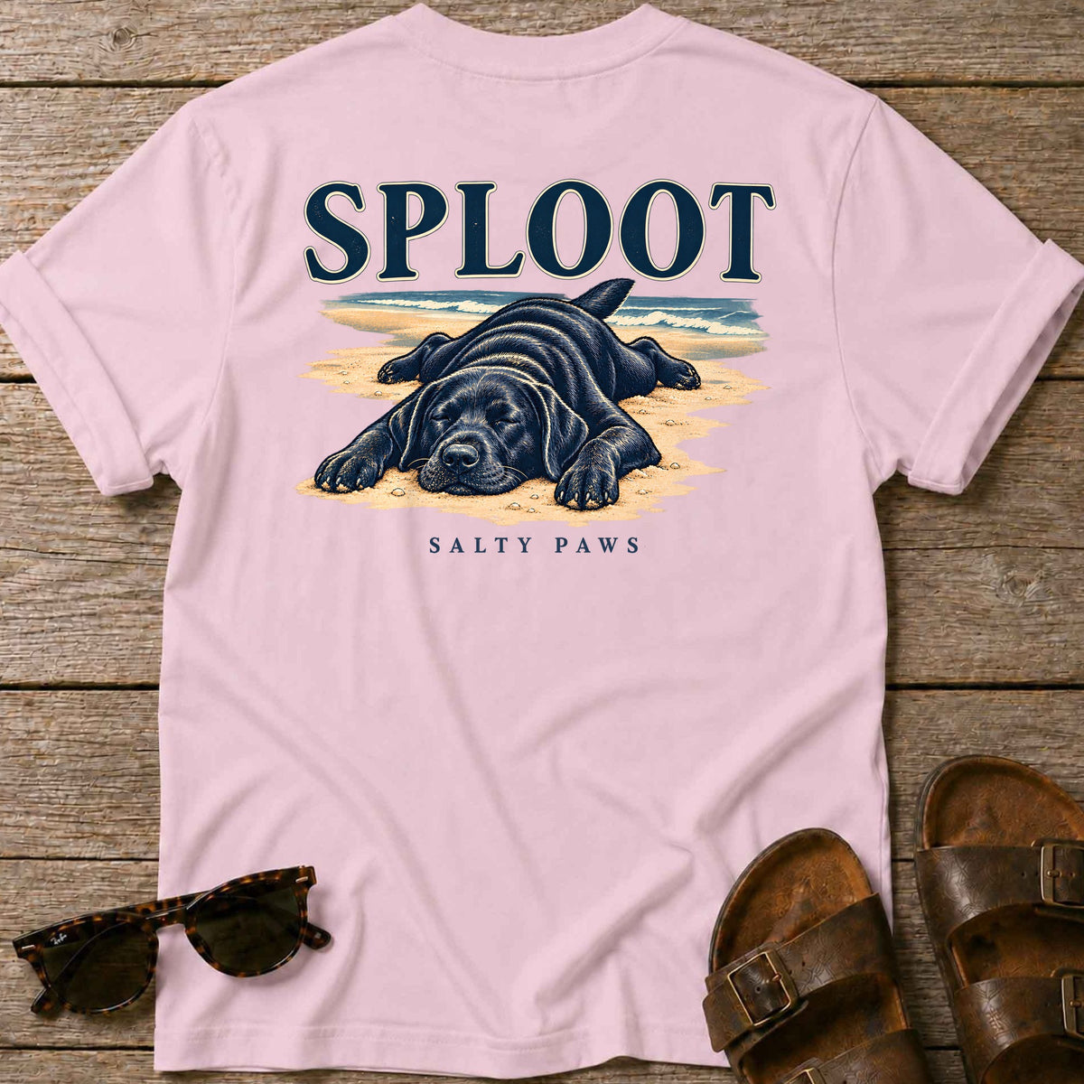 SPLOOT Back Design T-Shirt in Light Pink, back view