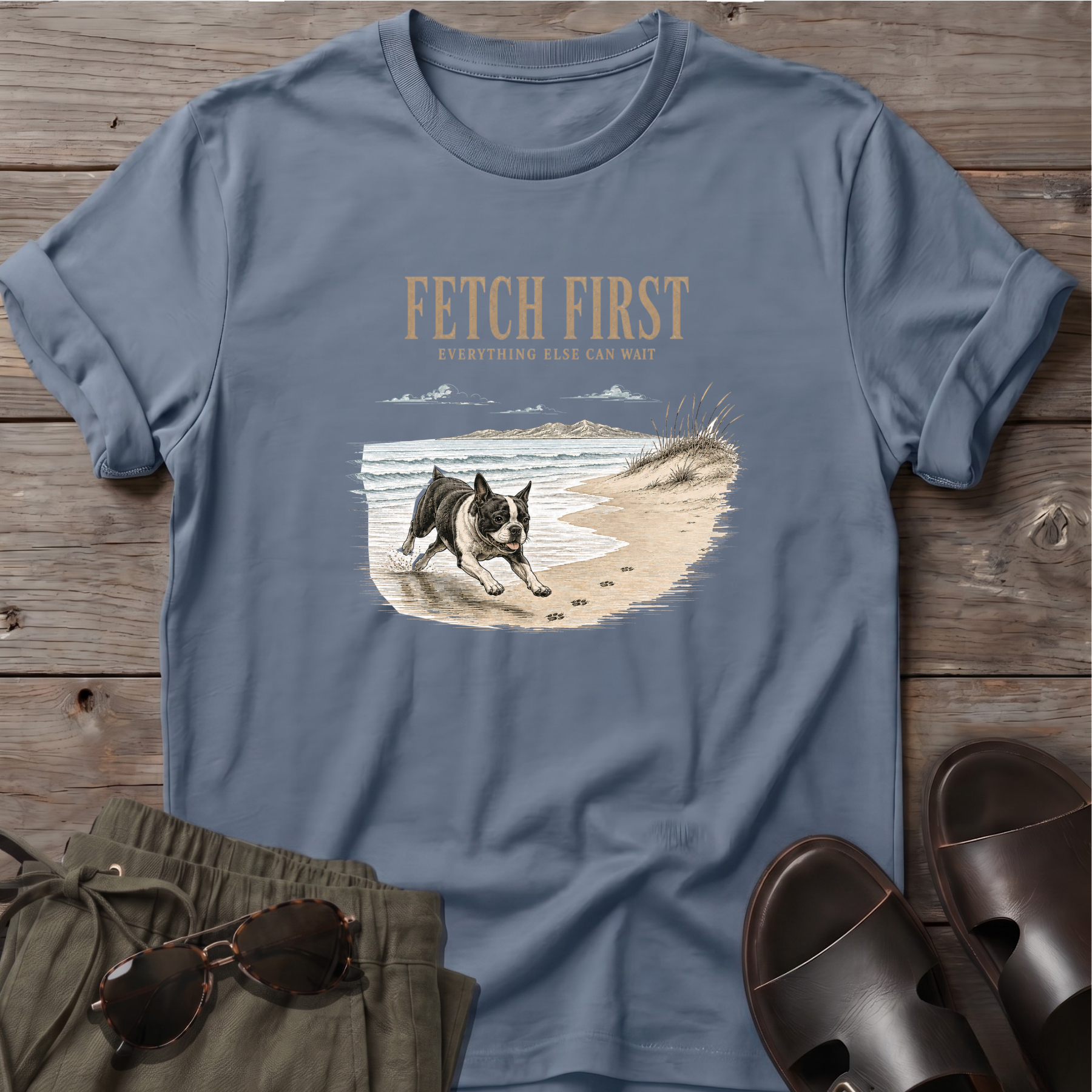 Frenchie Fetch First T-Shirt