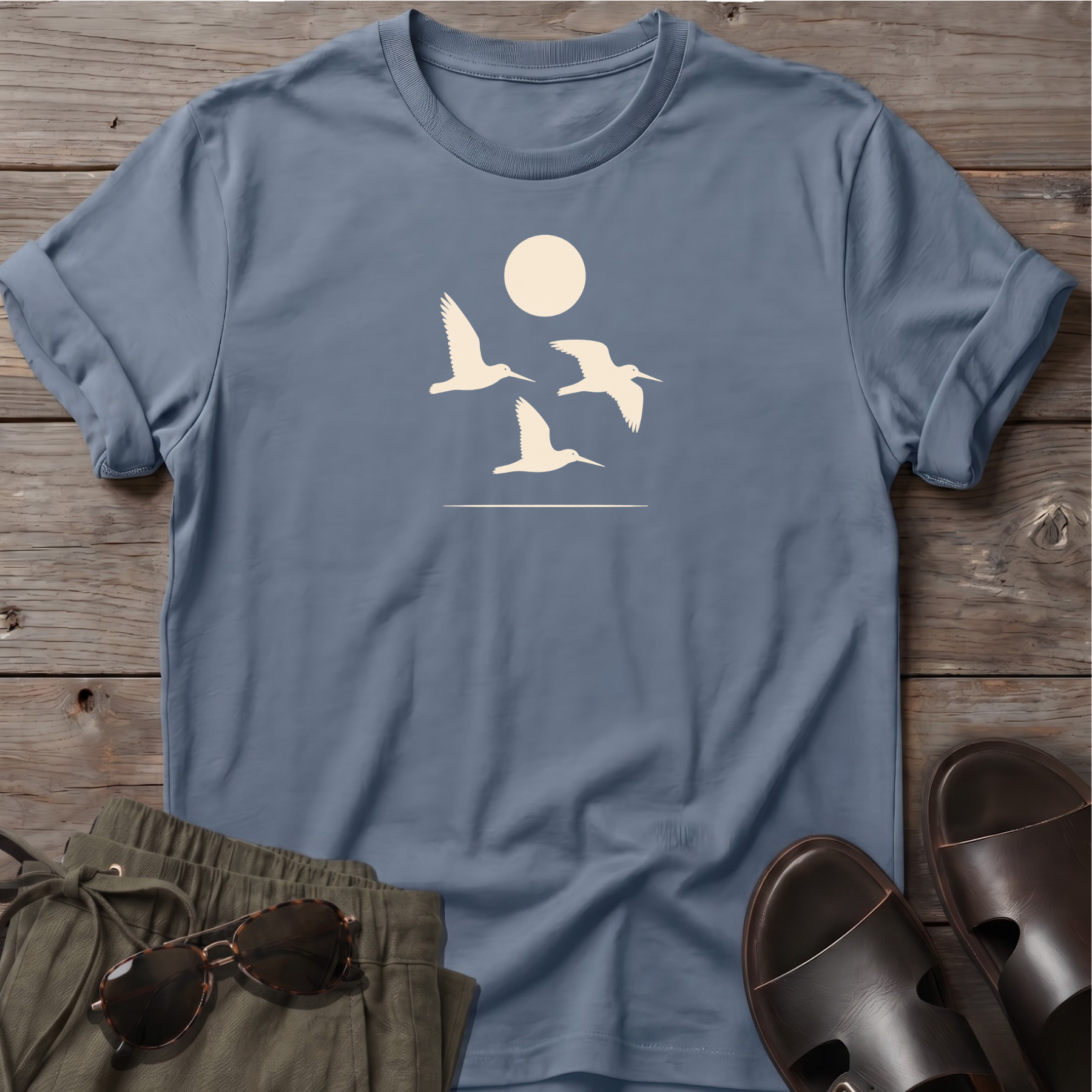 3 Oystercatchers in Flight Tee