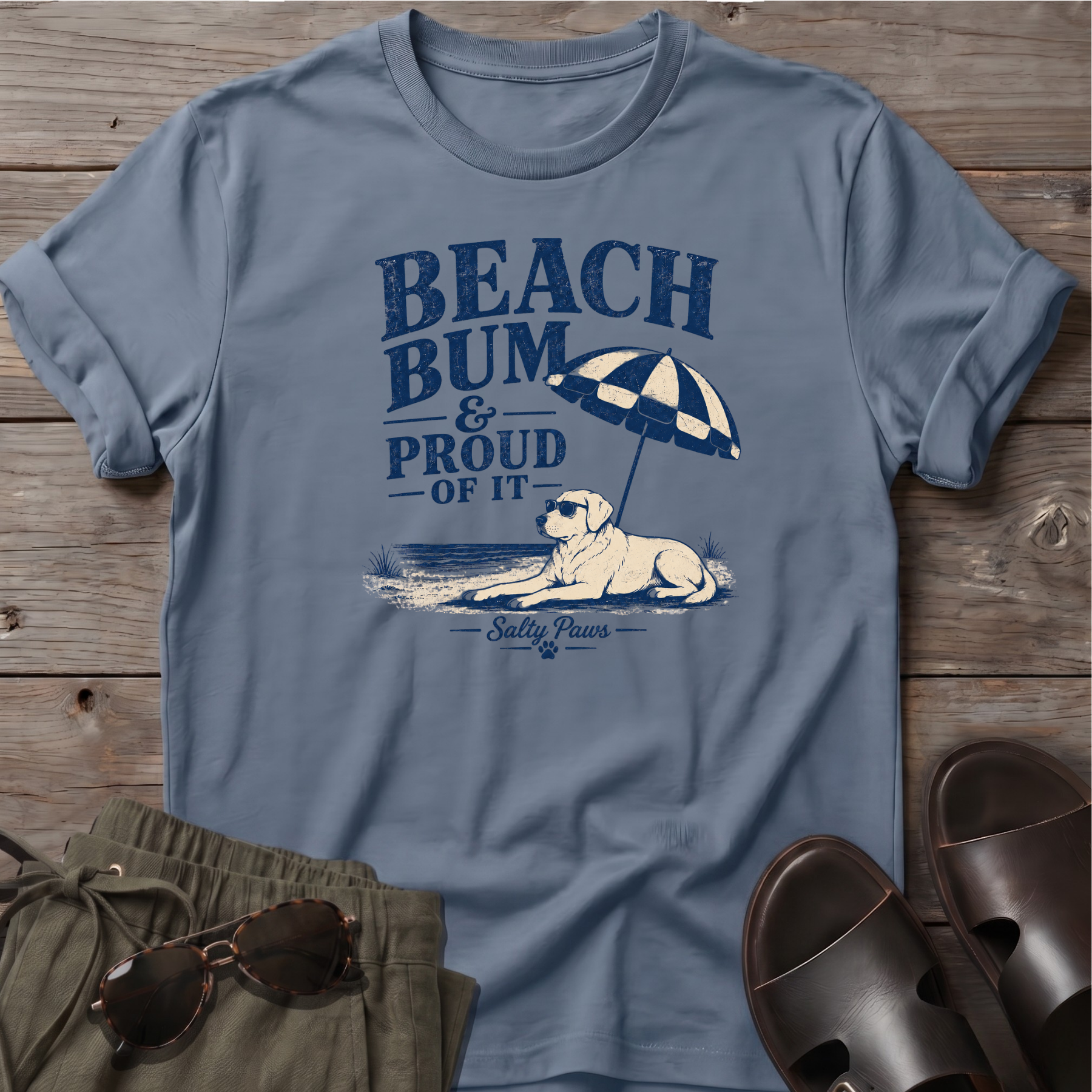 Beach Bum and Proud BACK DESIGN T-Shirt