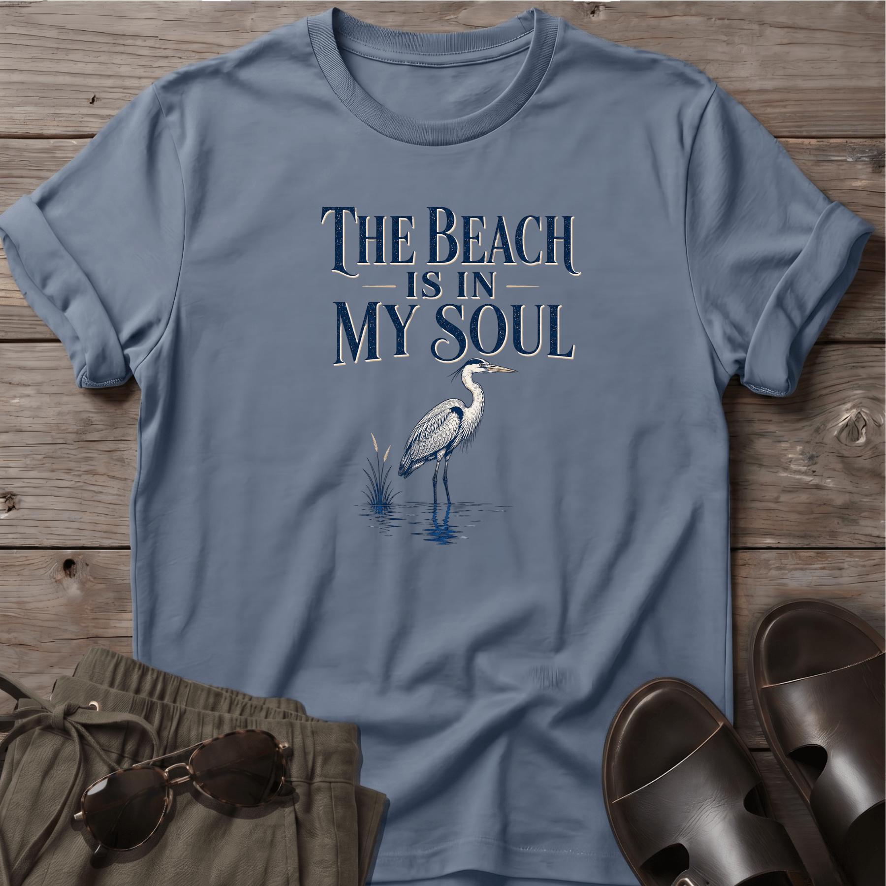 Beach is in my Soul Heron T-Shirt