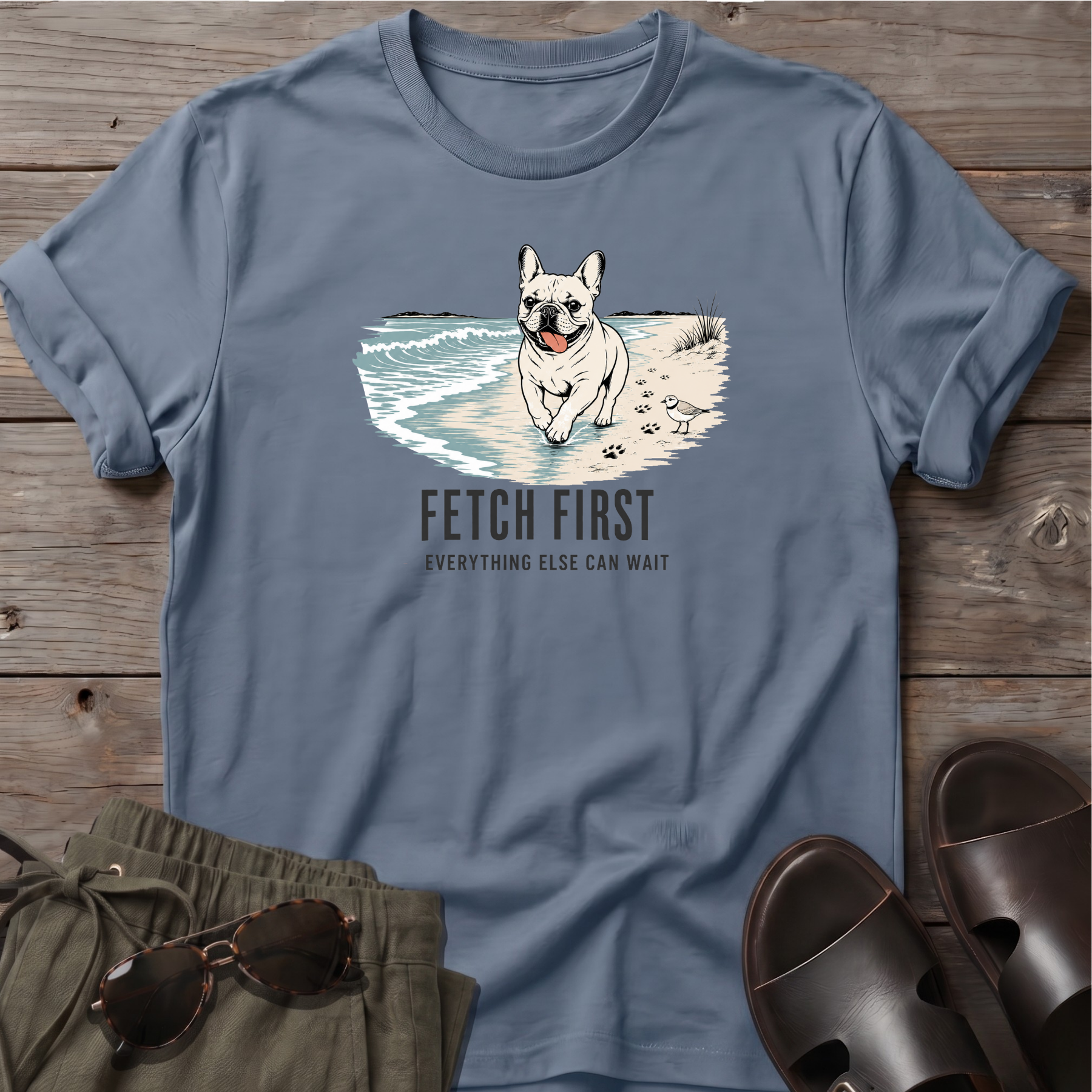 Frenchie Fetch First T-Shirt