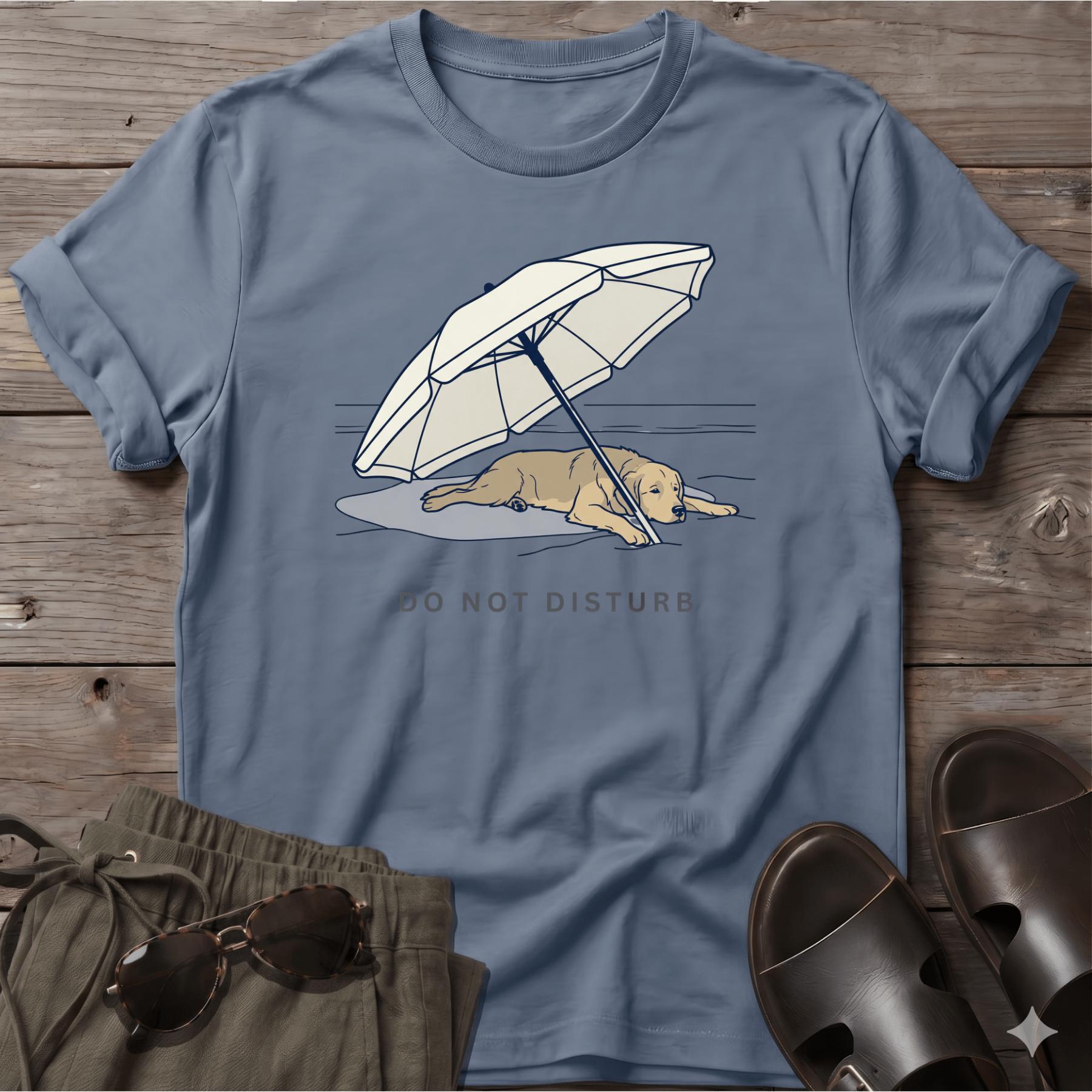 Golden Retriever NOT DISTURB T-Shirt - dog lover coastal t-shirt, Salty Paws
