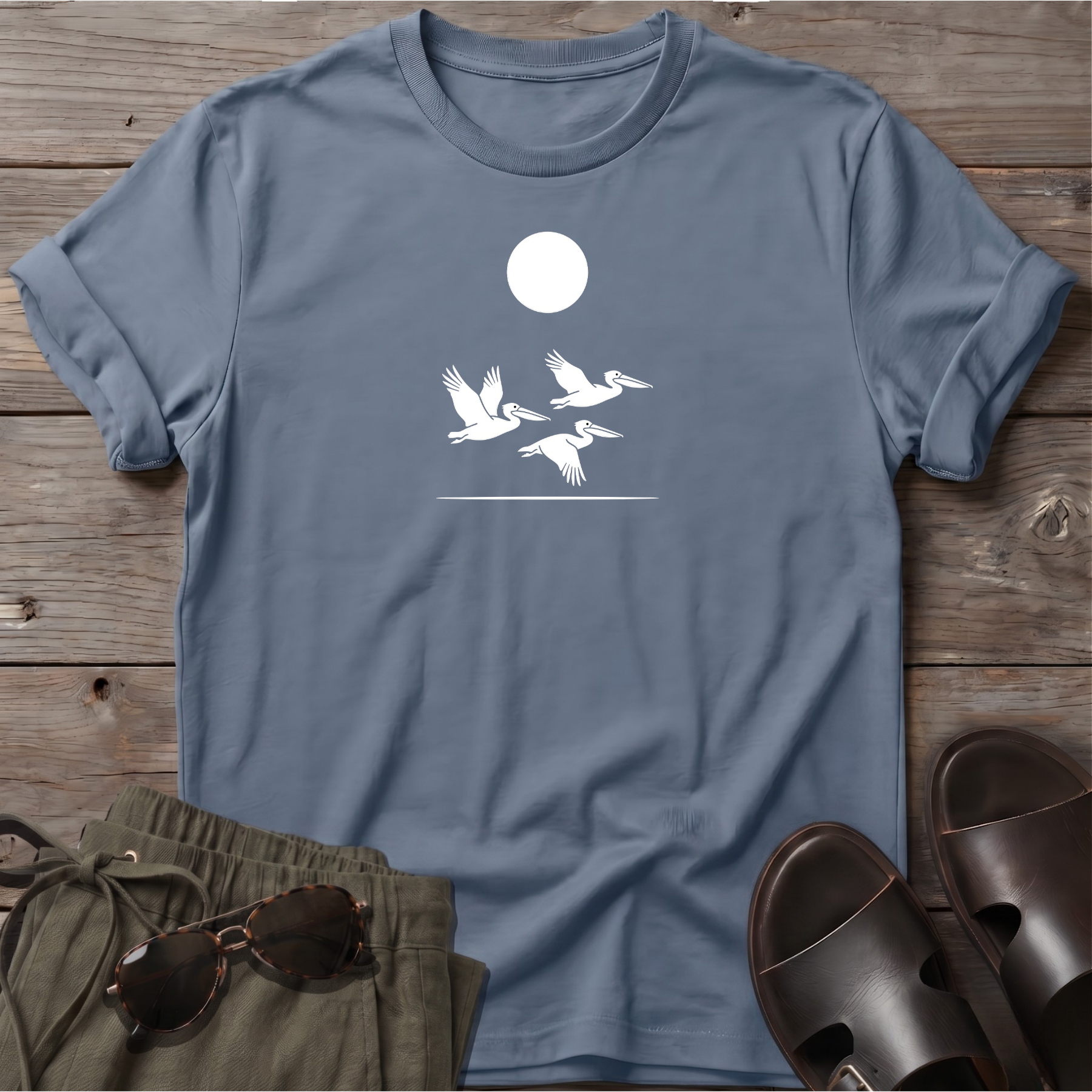 3 pelicans Salty Paws Tee