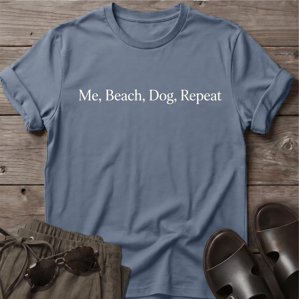 Me Beach Dog Repeat T-Shirt Vacation