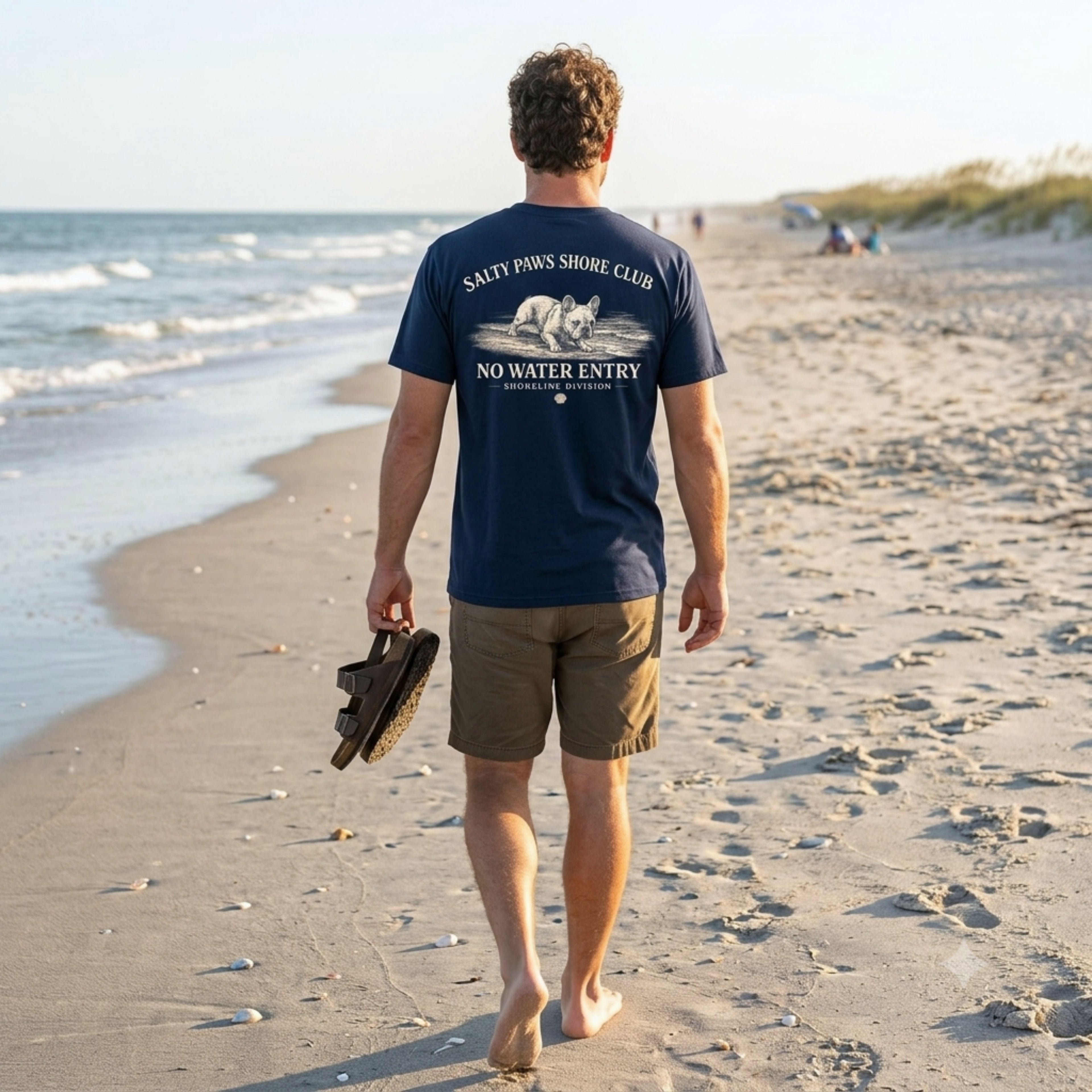 No Water Frenchie Back Design T-Shirt