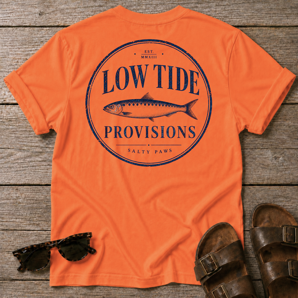 Low Tide Provisions Fish  BACK DESIGN T-Shirt